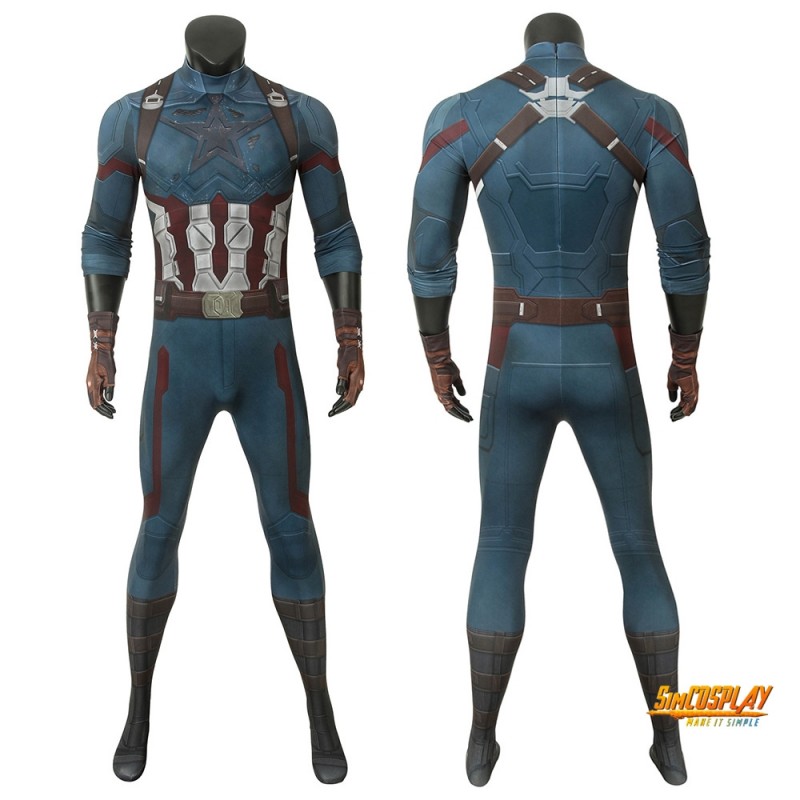 costume america a captain America Jumpsuit Endgame Captain Avengers Costume Cosplay