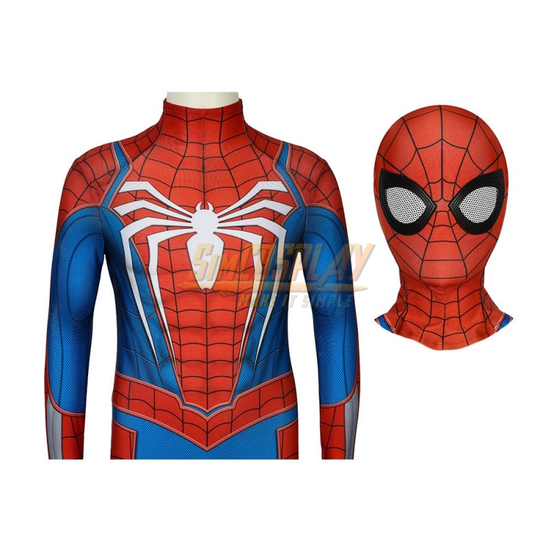 Kids Spider-man Advanced Suit PS4 Spiderman Game Cosplay Costume For