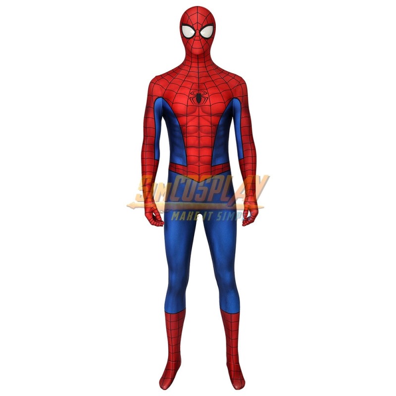 Spider Man Cosplay Costume Ps4 Game Classic Suit Repaired Version