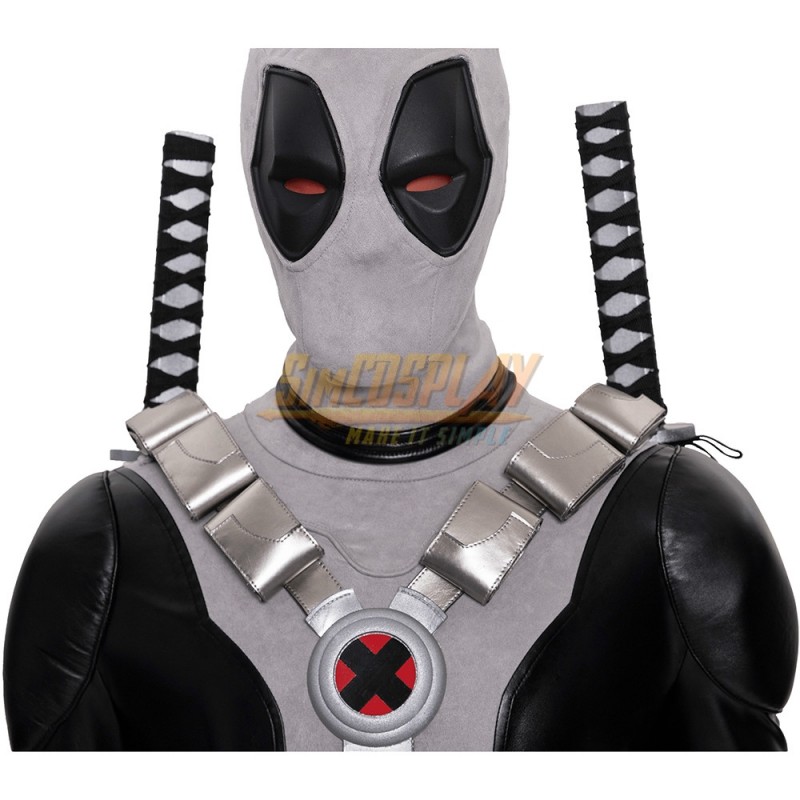 X Force Deadpool Cosplay Costume White Deadpool Leather Cosplay Suit Top Level