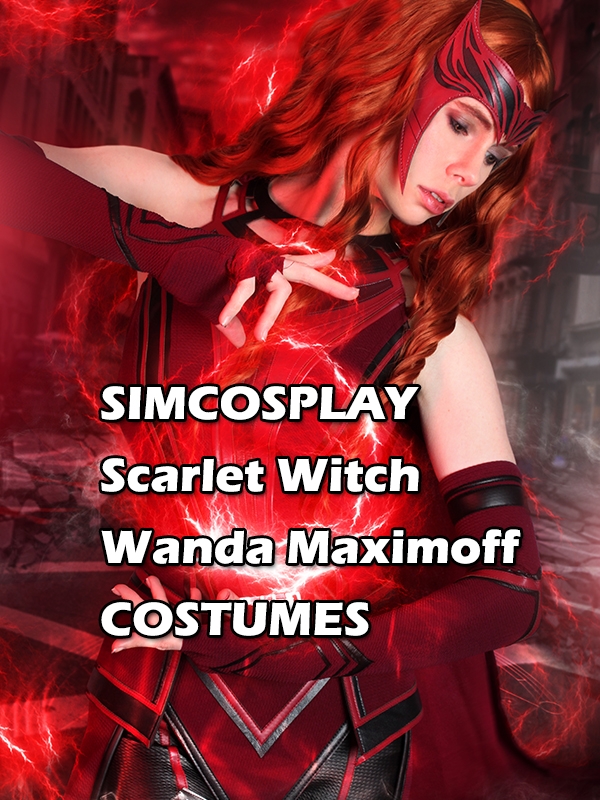 Wanda Cosplay Costume 2021 WandaVision New Scarlet Witch Suit New